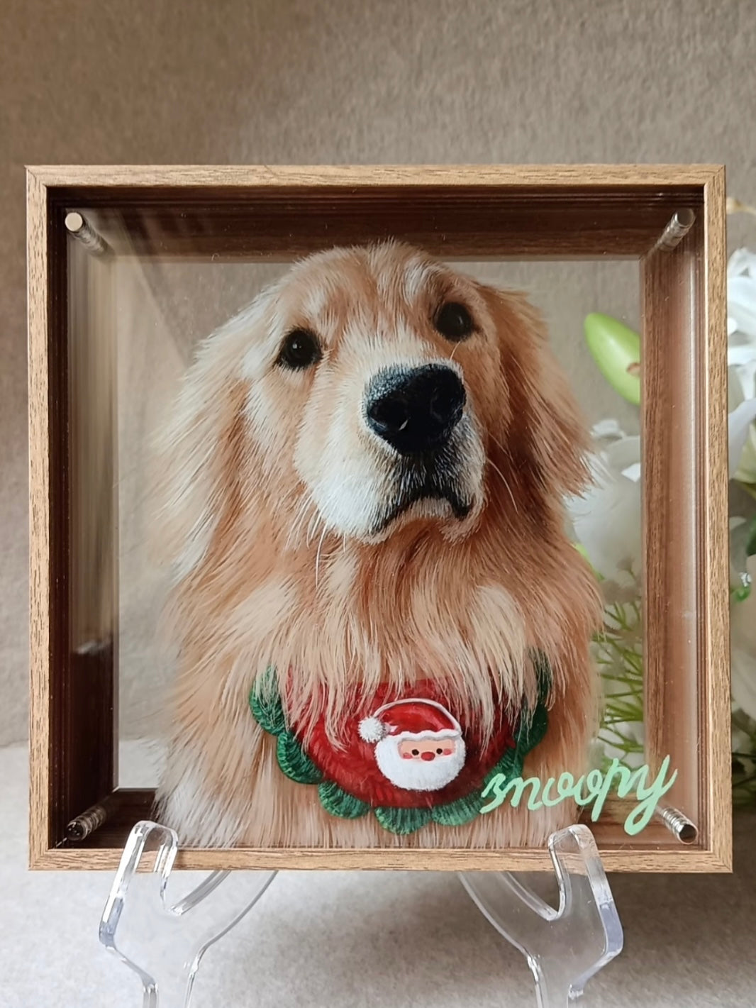 Custom 3D Layered Hand-Painted Pet Portrait