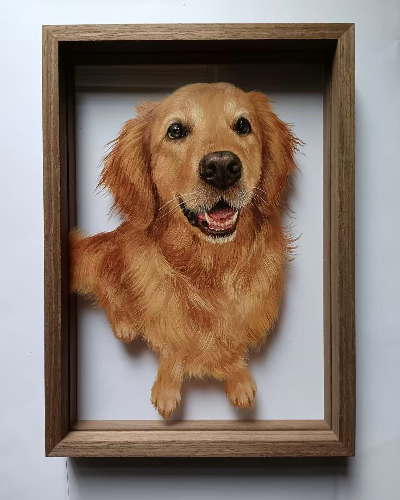 Custom Dual-Glass  Hand-Painted Pet Portrait
