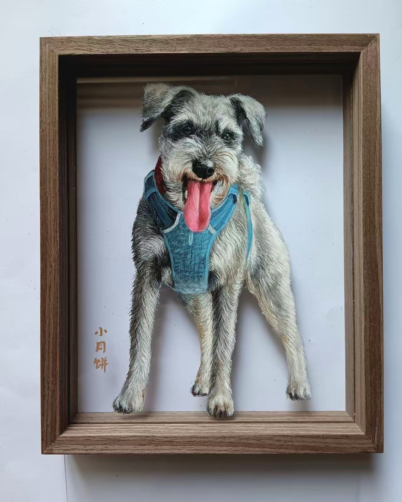 Custom Dual-Glass  Hand-Painted Pet Portrait