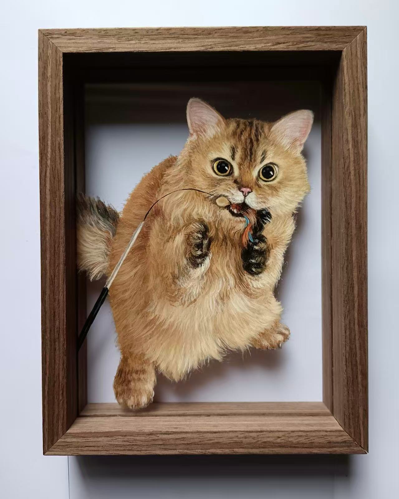 Custom Dual-Glass  Hand-Painted Pet Portrait