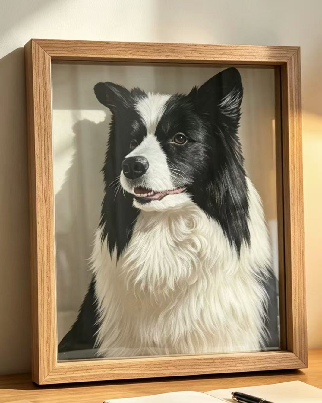 Custom Dual-Glass  Hand-Painted Pet Portrait