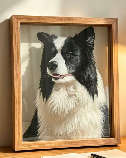 Custom Dual-Glass  Hand-Painted Pet Portrait