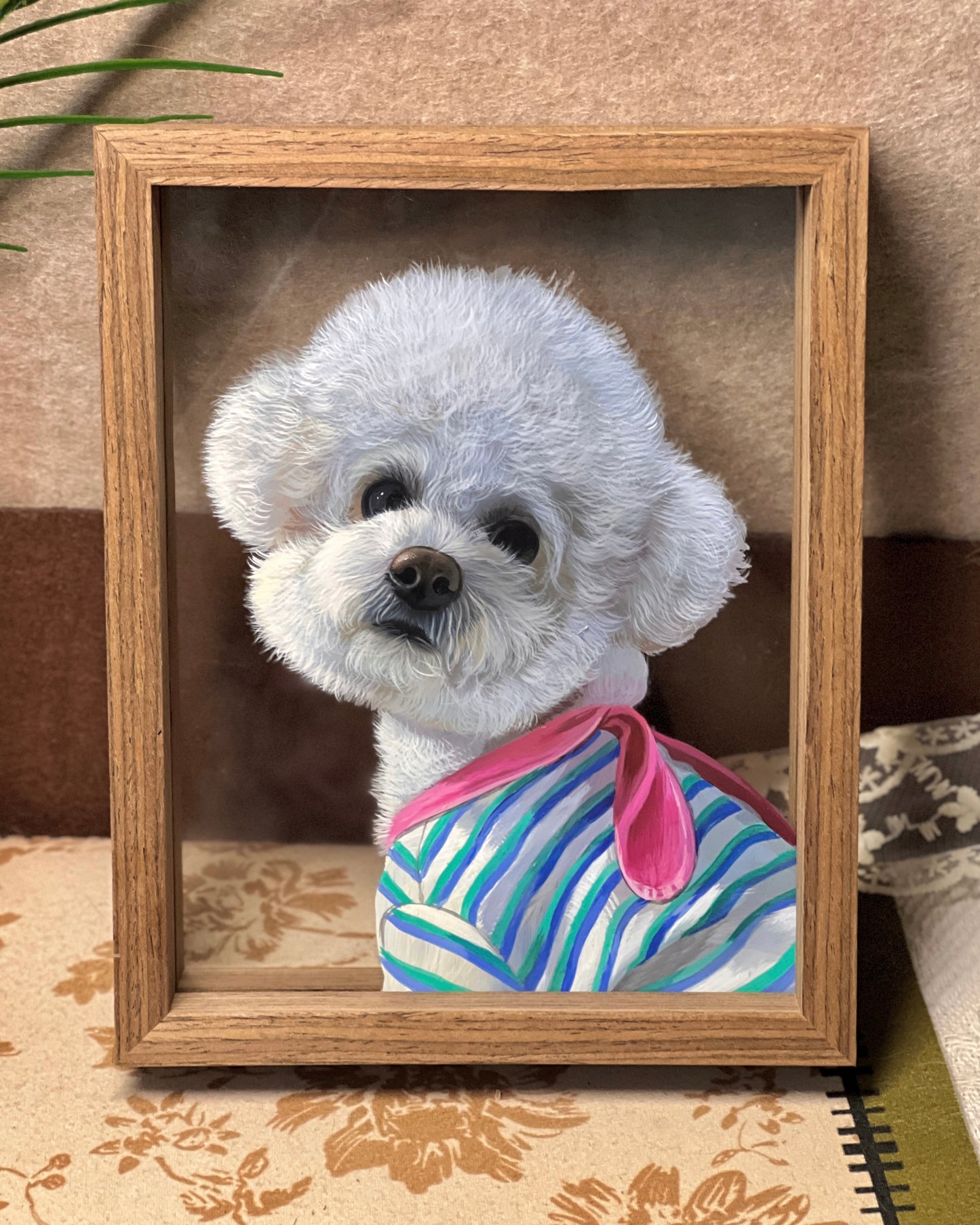 Custom Dual-Glass  Hand-Painted Pet Portrait