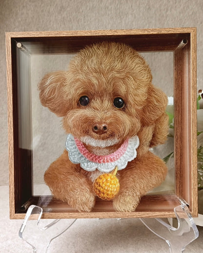 Custom 3D Layered Hand-Painted Pet Portrait