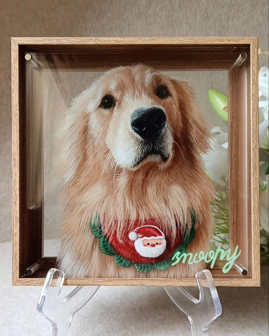 Custom 3D Layered Hand-Painted Pet Portrait